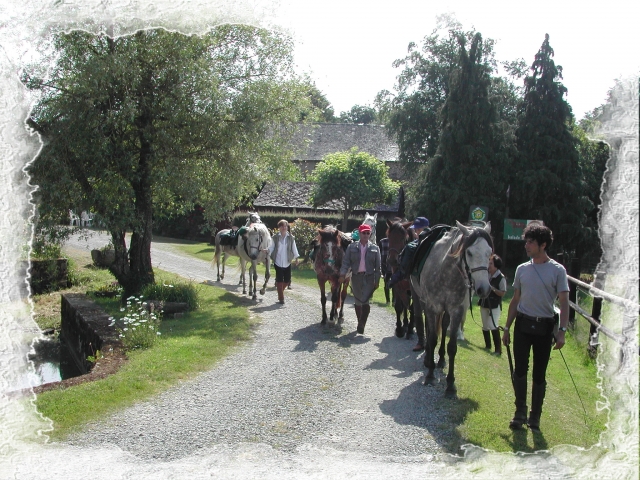 Salida de la excursión de herradura en el sarthe 